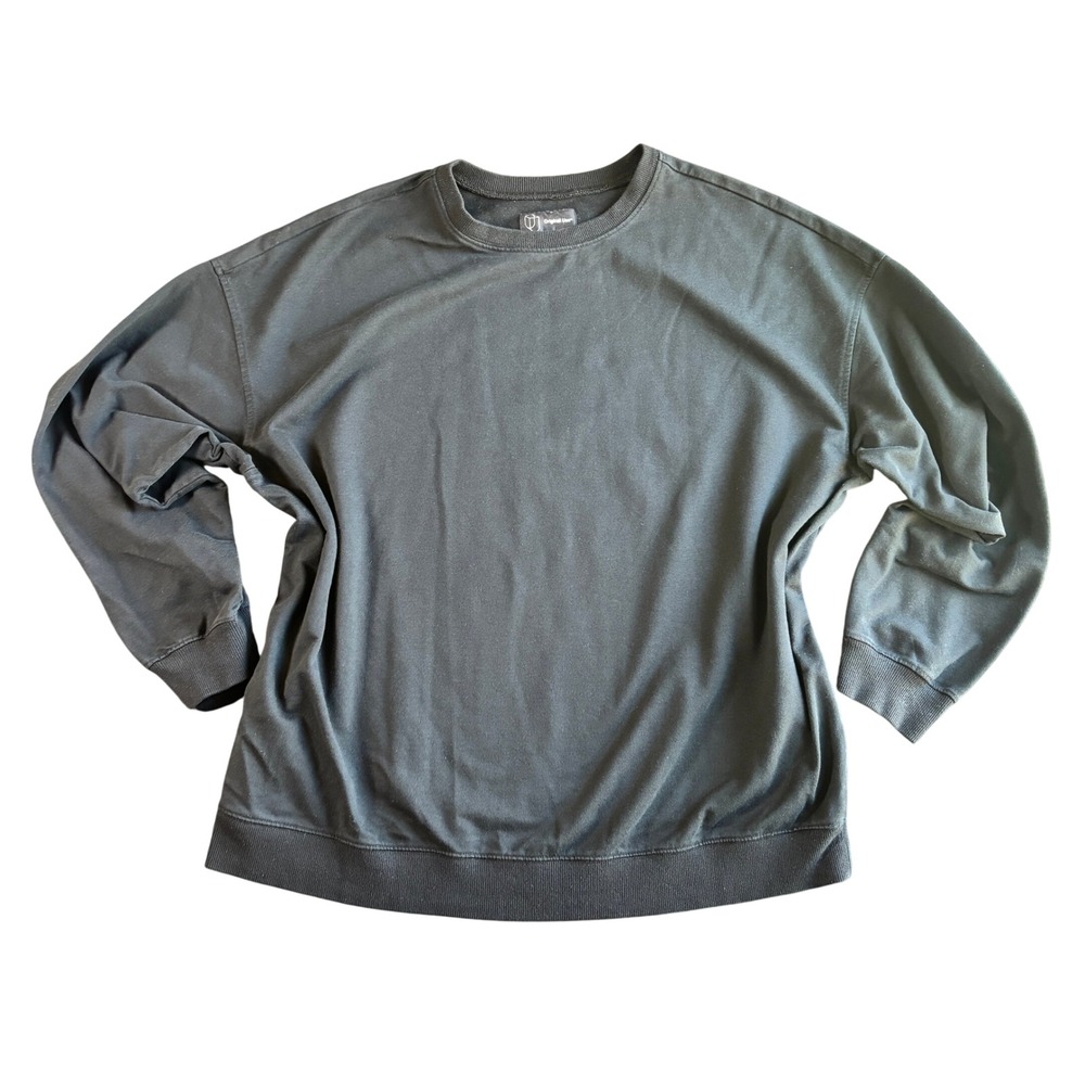 Original Use Mens XL Black Crewneck Sweatshirt Oversized Long Sleeve Pullover
